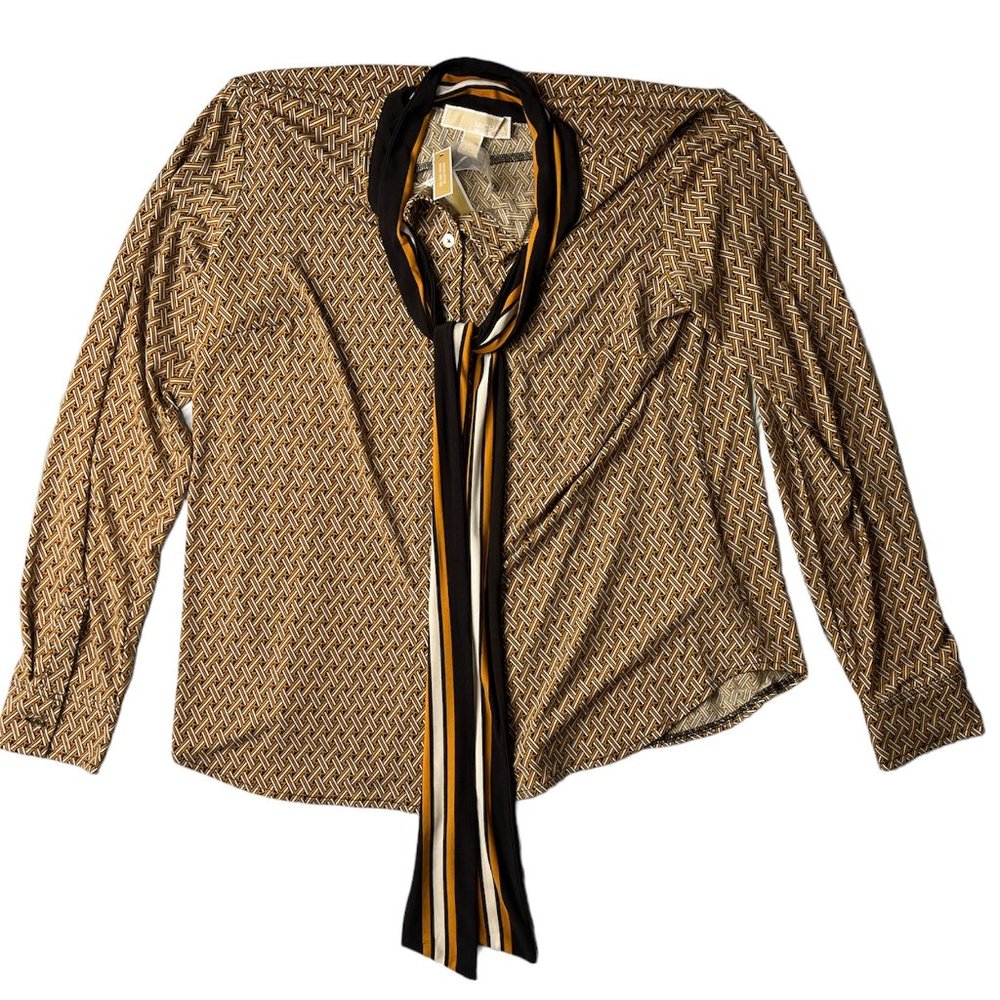 NEW!!! Michael Kors MICHAEL/MICHAEL KORS (USA) INC LATTICE GEO BOW BLOU